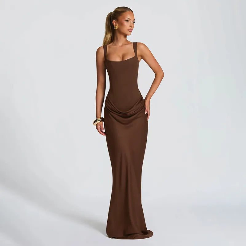 frame brown dress FRAME The Studio Dress