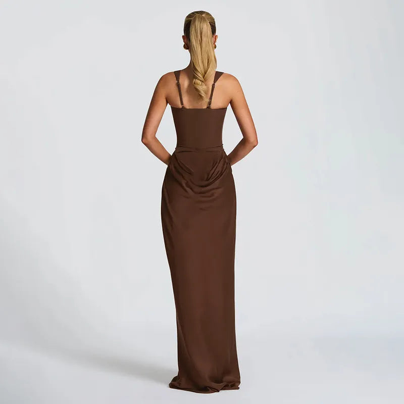 frame brown dress FRAME The Studio Dress